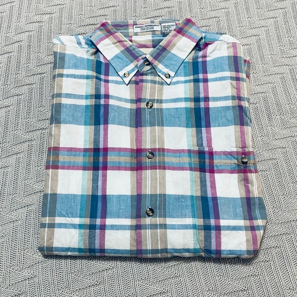 Lodge Classics bombay supermadras button down NWT